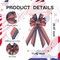 Large Patriotic Wreath Bow – 20.87" Red, White & Blue Stars & Stripes Burlap Bow for 4th of July, Memorial Day, Veterans Day Front Door & Outdoor Decoration